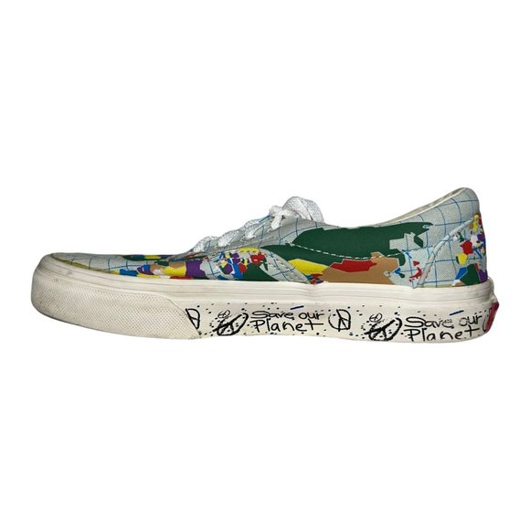 Vans Colorful Era Save Our Planet Around the World Map Sneakers Kid's 3 - Picture 4 of 10